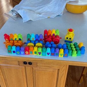 Mega Bloks Vibrant Alphabet Train Building Blocks Set